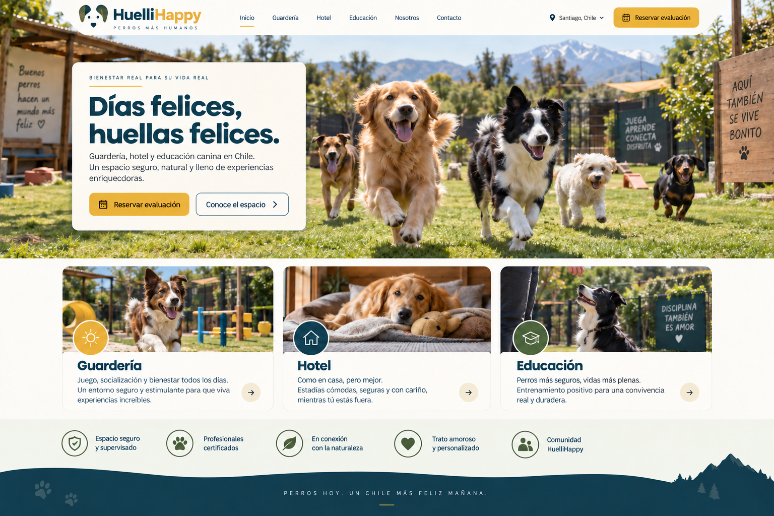 Sitio web HuelliHappy — Sitio Corporativo