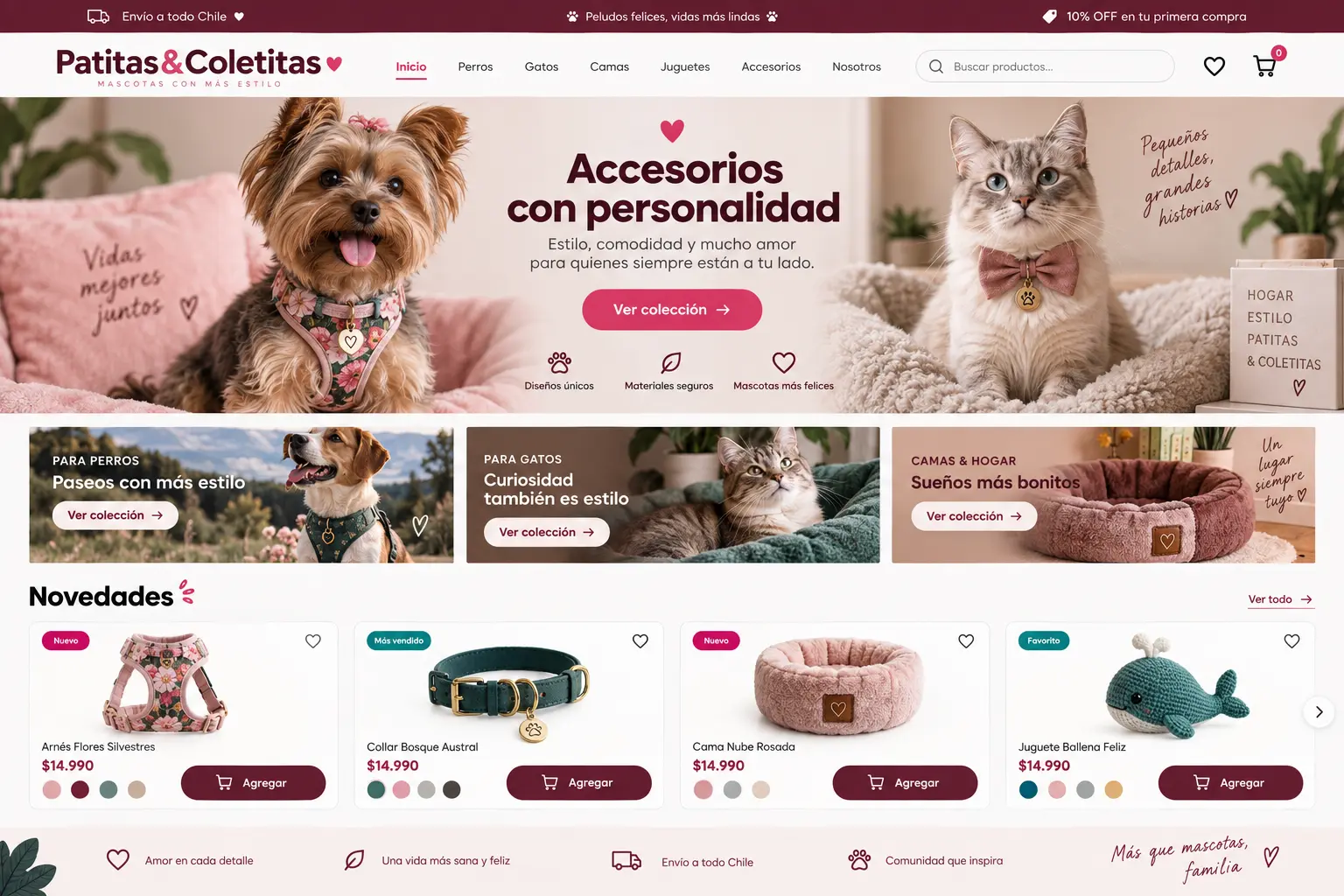 Sitio web PatitasColetitas — Sitio web + IA